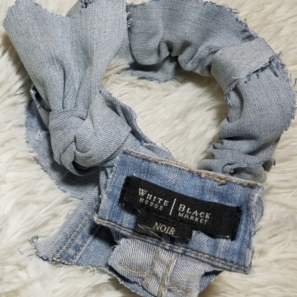 TASTY RAW EDGE DENIM HEADBANZ- "NOIR"